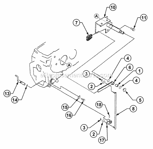 Mfd Control Diagram and Parts List for 54A-458D100, 590-603-100 Cub Cadet Lawn Tractor